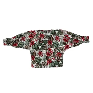 بلوز آستین بلند زنانه مدل هاوایی کیمونویی