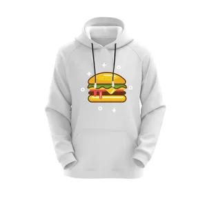 هودی زنانه مدل همبرگر کد J262 رنگ سفید