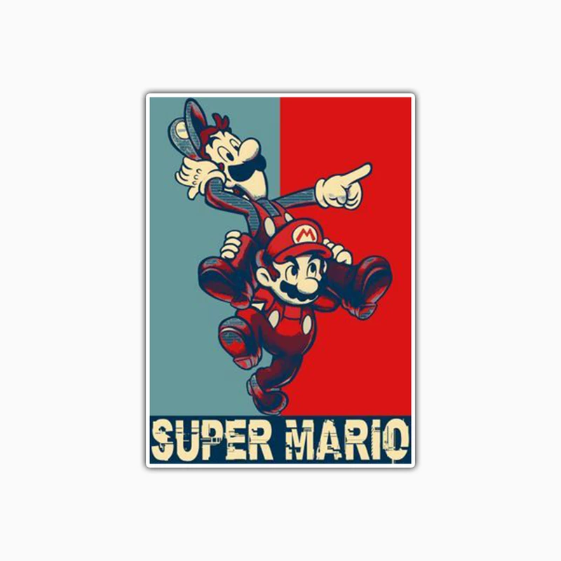 استیکر لپ تاپ و موبایل بووم طرح بازی کامپیوتری مدل سوپر ماریو کد TA12