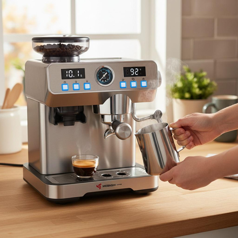 اسپرسو ساز 2000 میلیلیتر مباشی مدل ME-CCM2069SS اسپرسو ساز 2000 میلیلیتر مباشی مدل ME-CCM2069SS