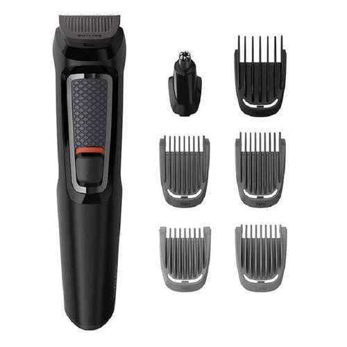 ماشین اصلاح موی سر و صورت فیلیپس سری MG3720 Multigroom مدل 7 در 1،  اصلاح به صورت خط زن و حجم زن، طراحی ارگونومیک، منبع انرژی با باتری، تکنولوژی اصلاح به صورت برش مستقیم، مدت زمان شارژ 960 دقیقه و مدت زمان استفاده پس از شارژ 60 دقیقه