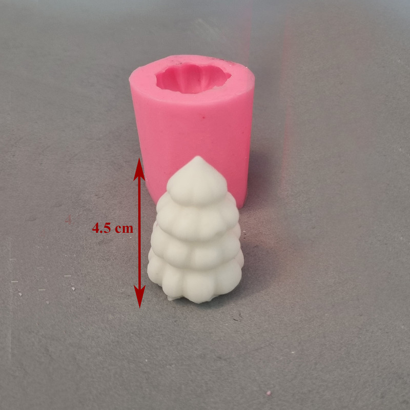 قالب شمع مدل بابانوئل کلاه دار و گوزن و کاج مینیاتوری کریسمس کد C03 مجموعه 3 عددی