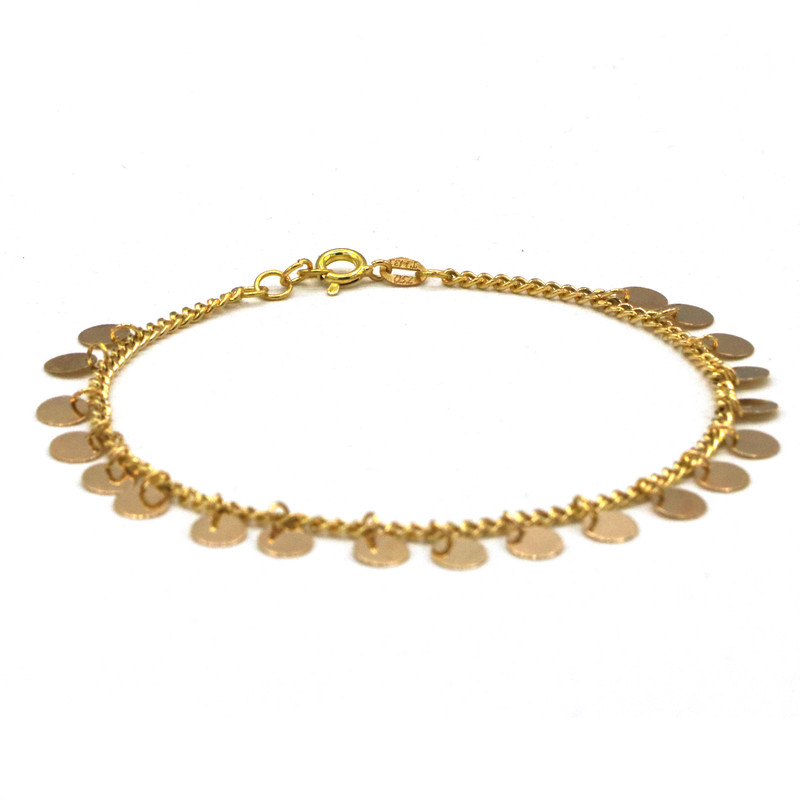 دستبند طلا 18 عیار زنانه گالری رحمانی مدل پولکی کد crt2 دستبند طلا 18 عیار زنانه گالری رحمانی مدل پولکی کد crt2