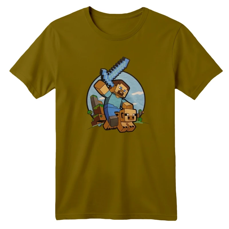 تی شرت آستین کوتاه بچگانه مدل ماینکرفت کد 14