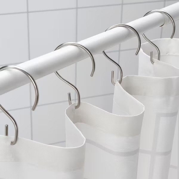 گیره پرده حمام ایکیا مدل RUDSJON کد 504.660.15 بسته 12 عددی