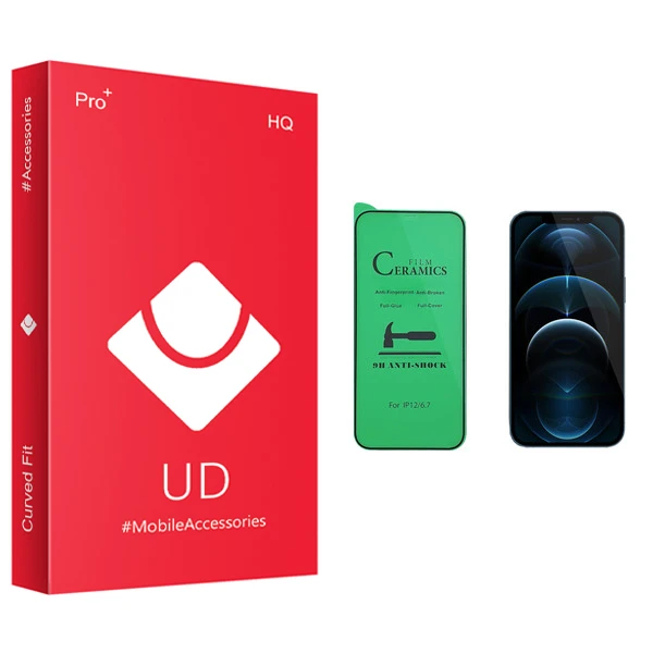 محافظ صفحه نمایش سرامیکی یو دی مدل +PRO مناسب برای گوشی موبایل اپل iPhone 12 Pro Max