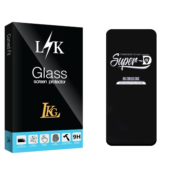 محافظ صفحه نمایش ال کا جی مدل LK GlassSuper D مناسب برای گوشی موبایل شیائومی Note 9s
