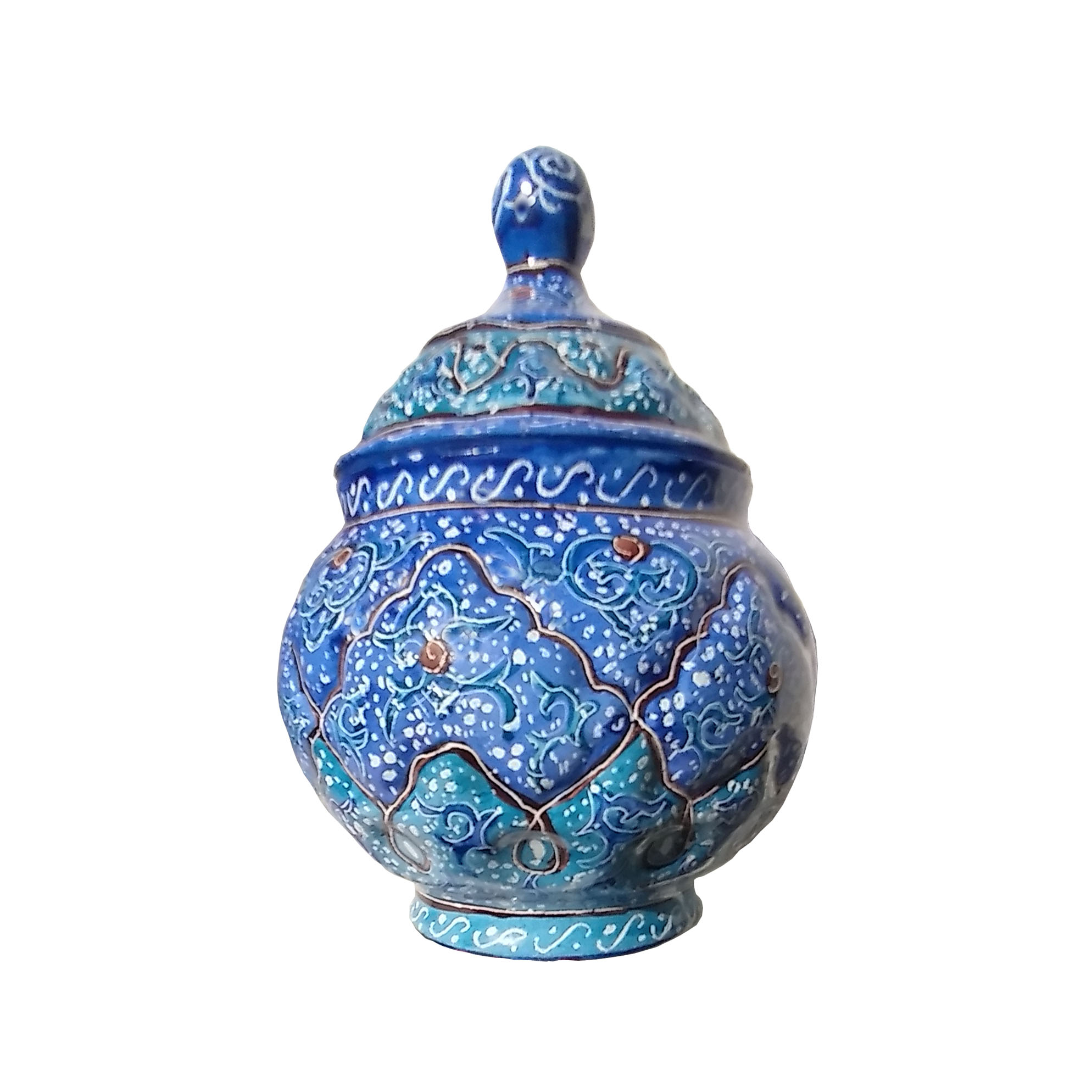 قندان میناکاری مدل گل کد 15 b
