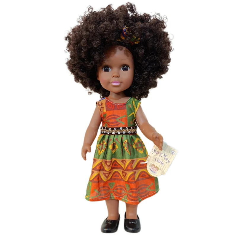 عروسک مدل دختر آفریقایی ارتفاع 36 سانتی متر