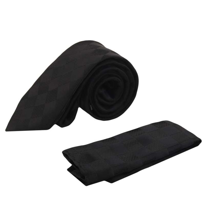 ست کراوات و دستمال جیب مردانه مدل PJ-109450
