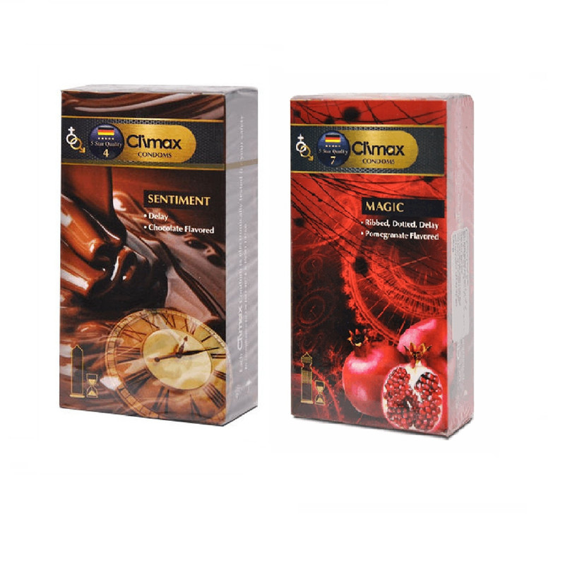 کاندوم کلایمکس مدل Sentiment بسته 12 عددی به همراه کاندوم کلایمکس مدل Magic بسته 12 عددی کاندوم کلایمکس مدل Sentiment بسته 12 عددی به همراه کاندوم کلایمکس مدل Magic بسته 12 عددی