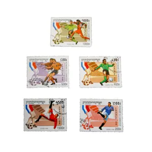  تمبر یادگاری طرح ورزشی مدل فوتبال کد var-905 مجموعه 5 عددی