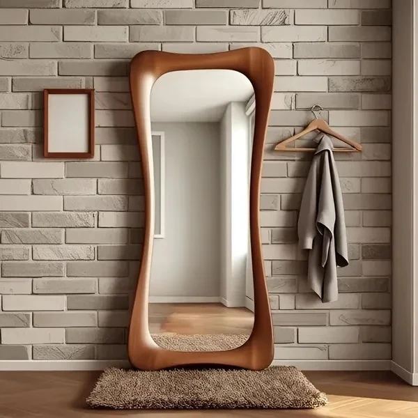  آینه قدی مدل نامنظم چوبی کد j2