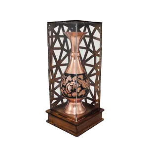 گلدان مسی صنایع دستی فاخر مدل الماس تراش کد half20pack25mix