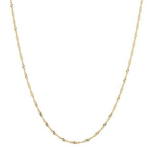 زنجیر سنگاپوری (دیسکو) طلا 18 عیار زنانه زرالتون مدل نرمال 45