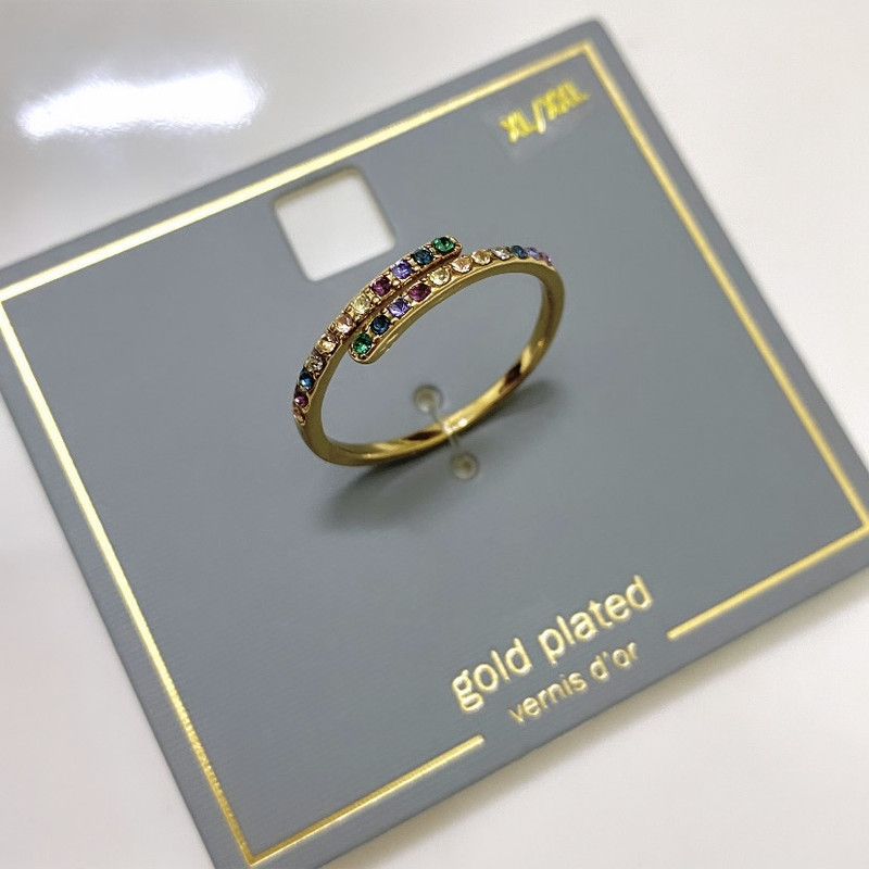 انگشتر زنانه مدل نگینی مولتی