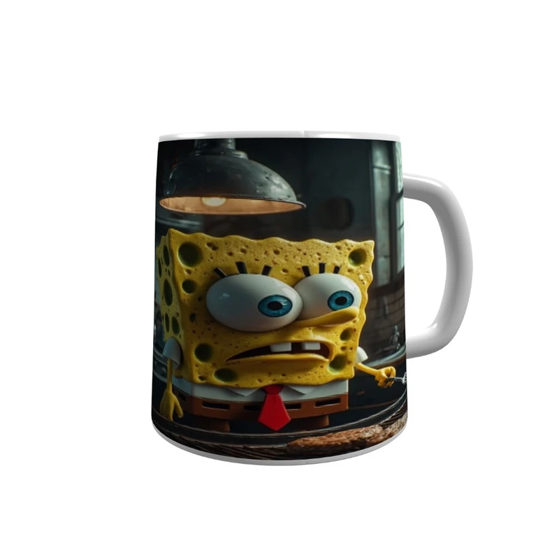 ماگ پاد آفرین طرح باب اسفنجی مدل ۱۱oz