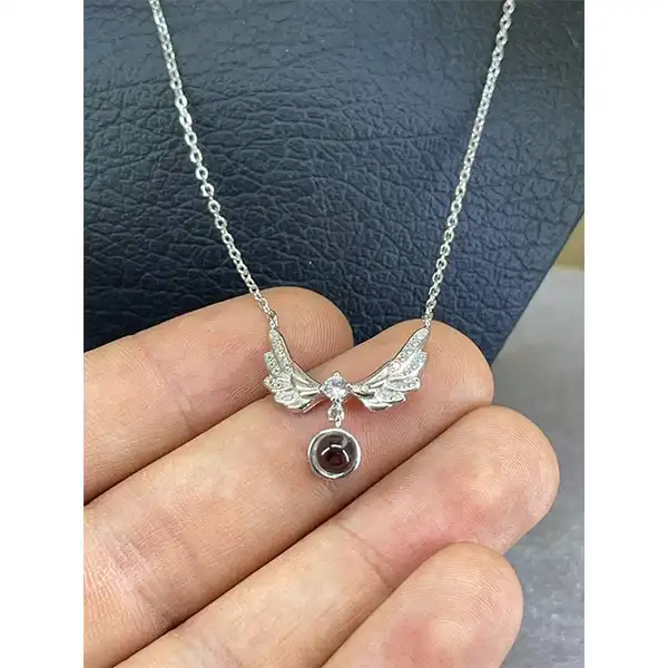 گردنبند نقره زنانه مدل دوست دارم به صد زبان دنیا