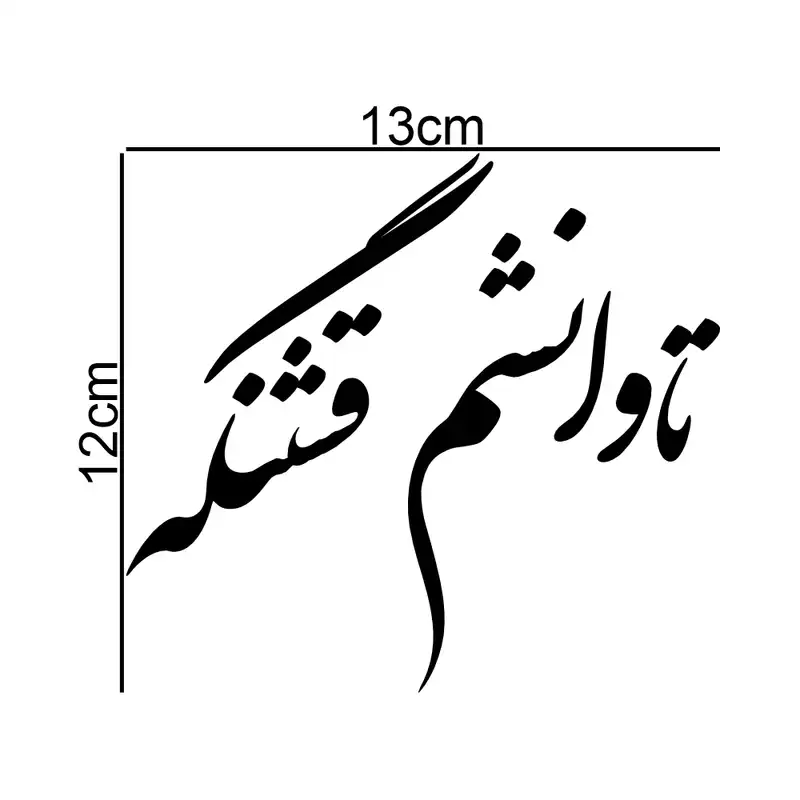 برچسب بدنه خودرو طرح تاوانشم قشنگه کد MT-B422