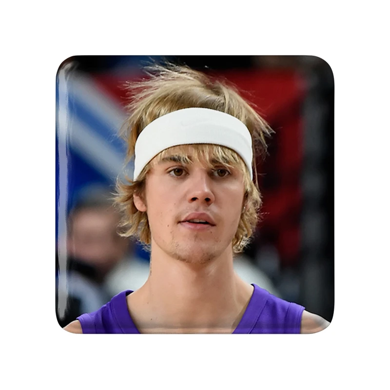 مگنت خندالو طرح جاستین بیبر Justin Bieber مدل مربعی کد 19036