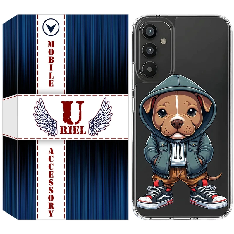 کاور یوریل مدل Clear کد 66 طرح سگ قهوه ای مناسب برای گوشی  موبایل سامسونگ Galaxy S25 FE