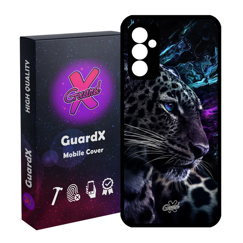 کاور گارد ایکس طرح پلنگ مدل Glass10250 مناسب برای گوشی موبایل سامسونگ Galaxy A55 / A55 5G