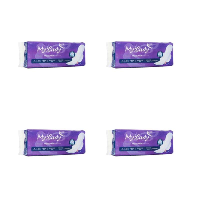 نوار بهداشتی مای لیدی مدل Classic Thick مجموعه 4 عددی