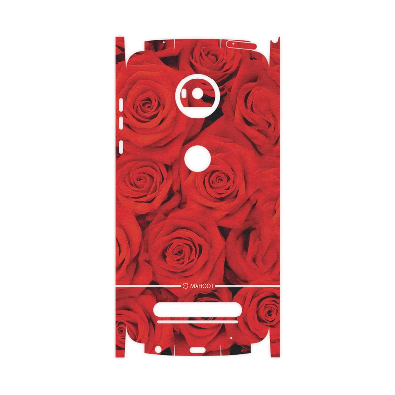 برچسب پوششی ماهوت مدل Red-Flower-FullSkin مناسب برای گوشی موبایل موتورولا Moto Z2 Play