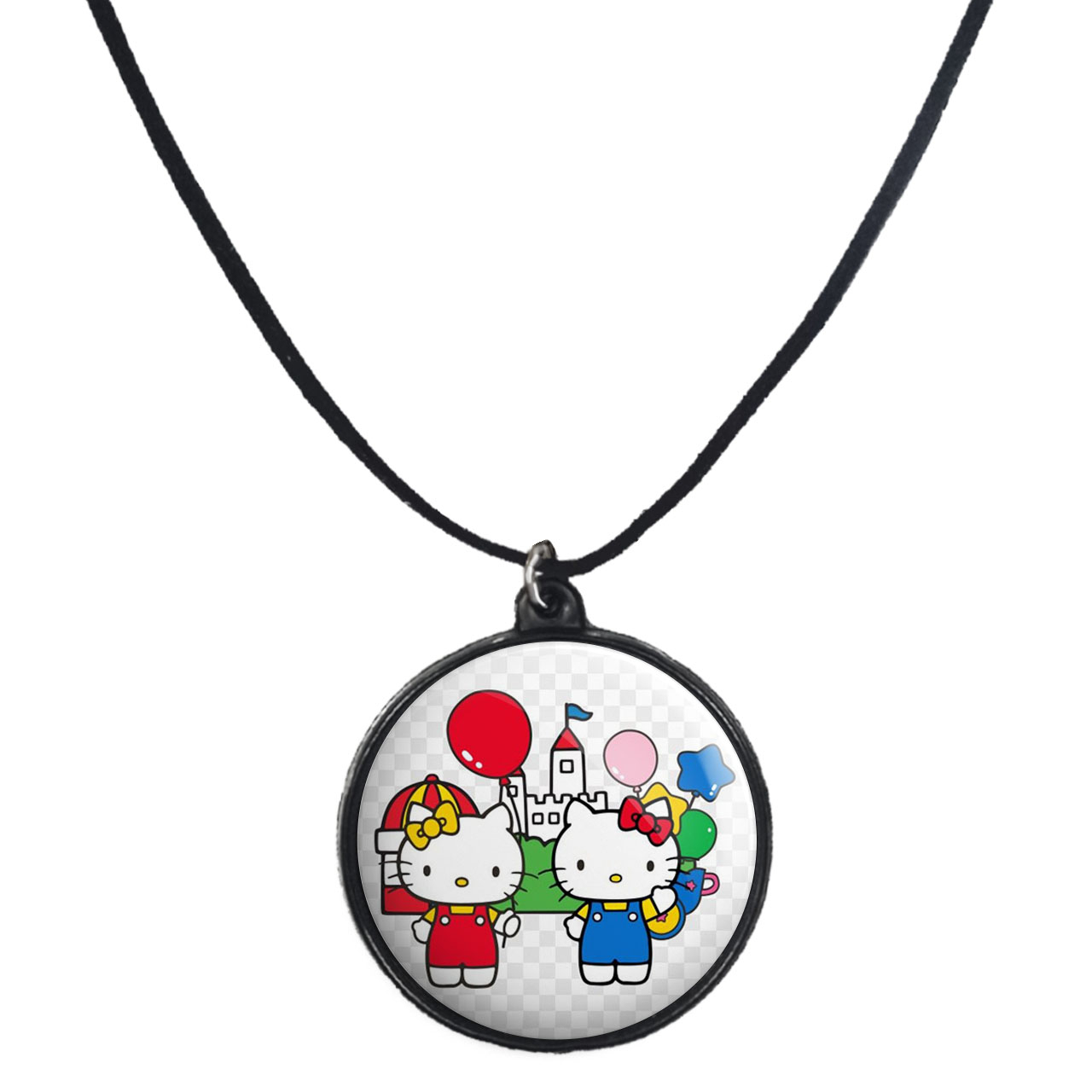 گردنبند پرمانه طرح کیتی کد pmb.22511 مدل دو طرفه