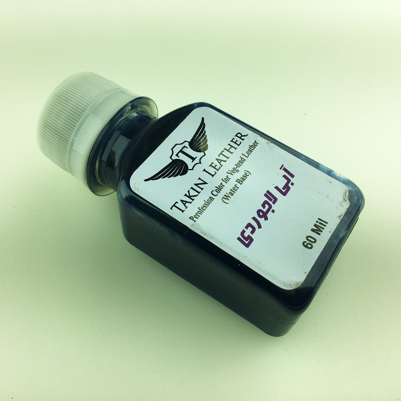 رنگ آبی رویه چرم تکین مدل حکاکی حجم 60 میلی لیتر رنگ آبی رویه چرم تکین مدل حکاکی حجم 60 میلی لیتر