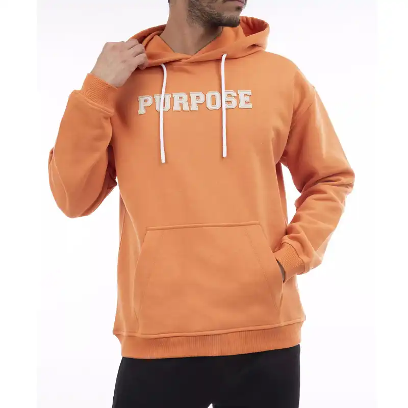 هودی مردانه جوتی جینز مدل تو کرکی کد 202541 رنگ نارنجی