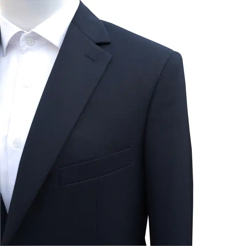 کت و شلوار مردانه مدل یقه انگلیسی گاباردین رنگ سرمه ای تیره