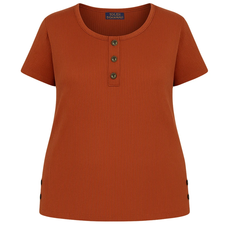 تی‌شرت آستین کوتاه راحتی زنانه مدل هلن کد 03