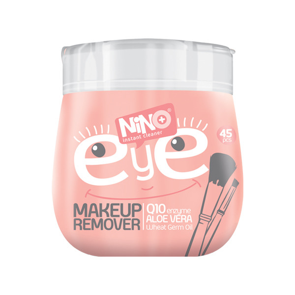 دستمال مرطوب پاک کننده آرایش نینو مدل green tea بسته 40 عددی به همراه دستمال مرطوب پاک کننده آرایش نینو مدل eye بسته 45 عددی