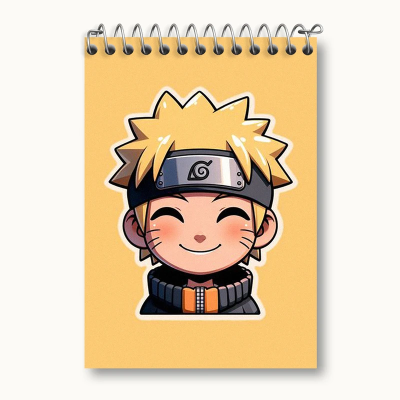 دفتر یادداشت 50 برگ خندالو طرح انیمه ناروتو (Naruto) کد N1875
