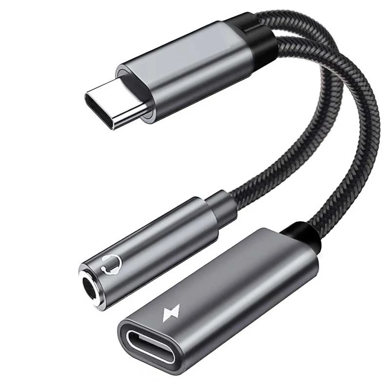 کابل تبدیل USB-C به USB-C و AUX مدل NETPIL TB703 طول 0.1 متر