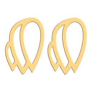 گوشواره طلا 18 عیار زنانه فرشته مدل اسلیمی WEL-000061