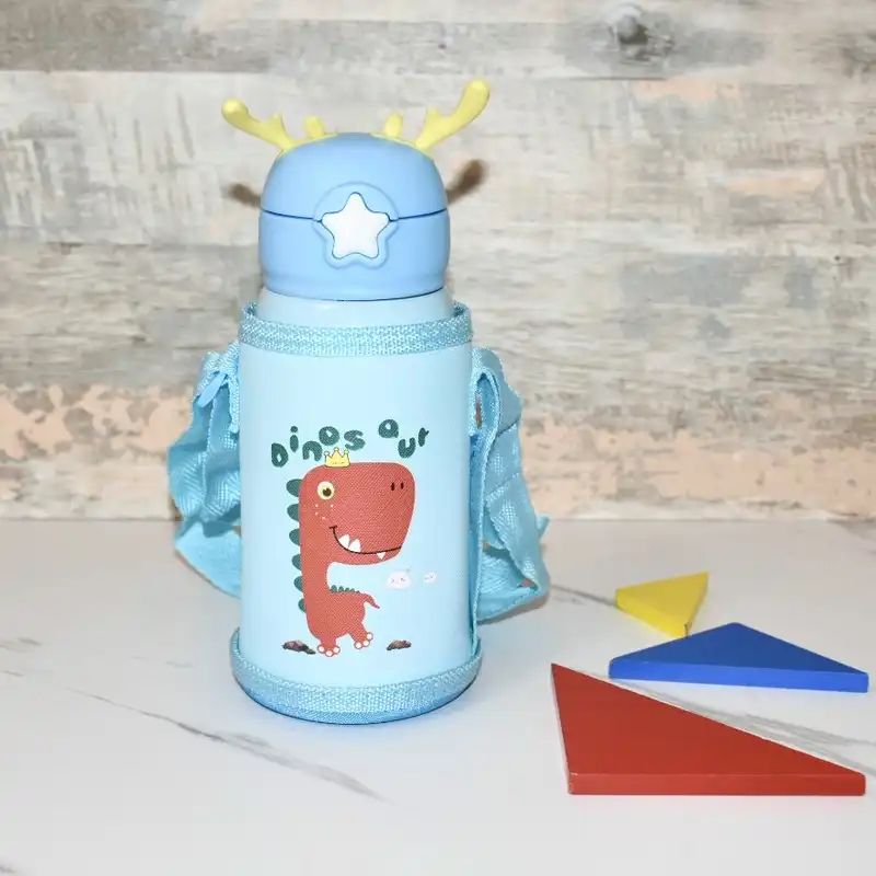 قمقمه کودک مدل کیف دار طرح دایناسور گنجایش 500 میلی لیتر