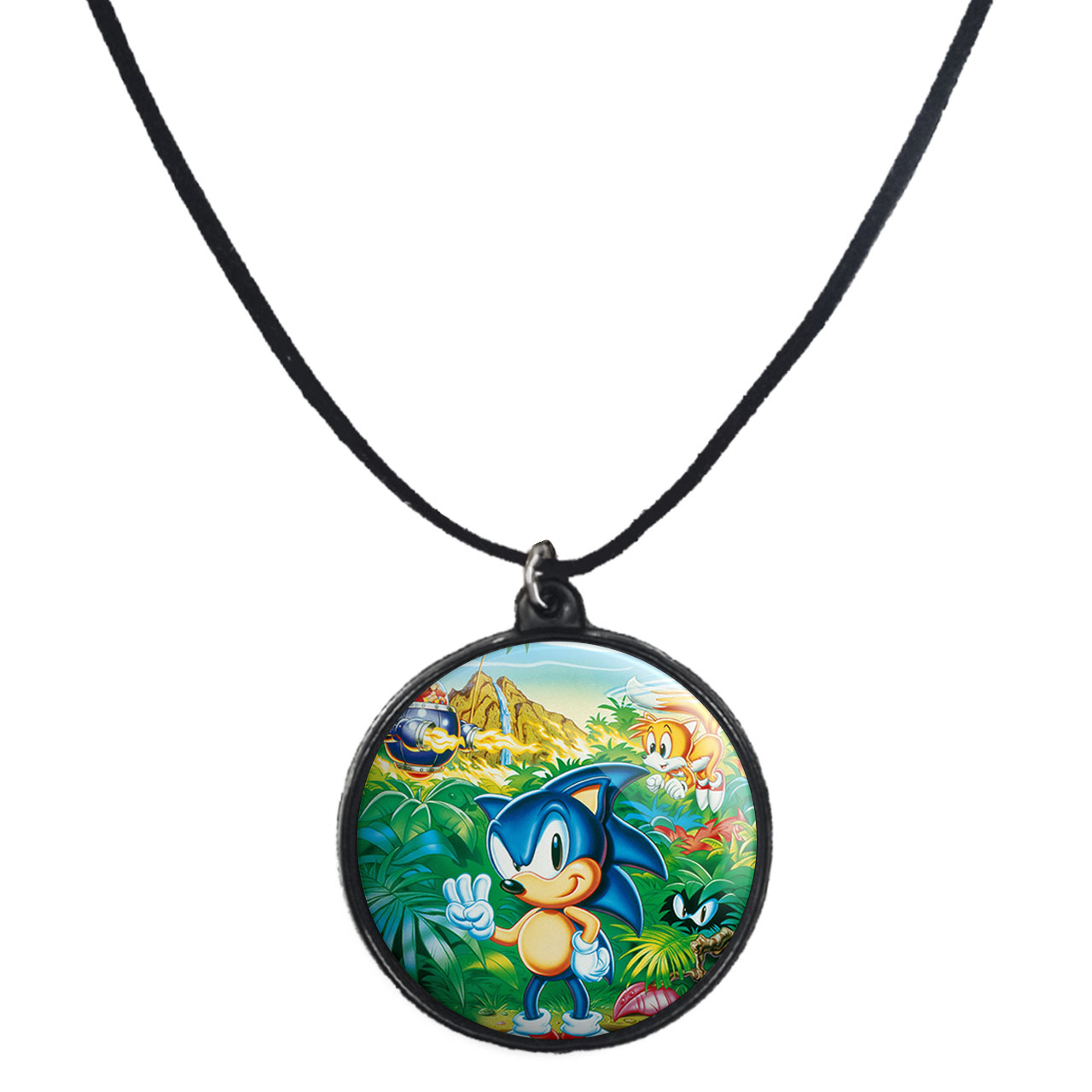 گردنبند پرمانه طرح سونیک کد pmb.15075 مدل دو طرفه