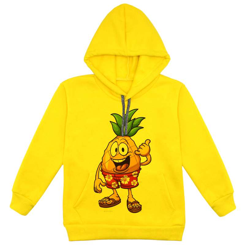 هودی پسرانه مدل آناناس F175 رنگ زرد