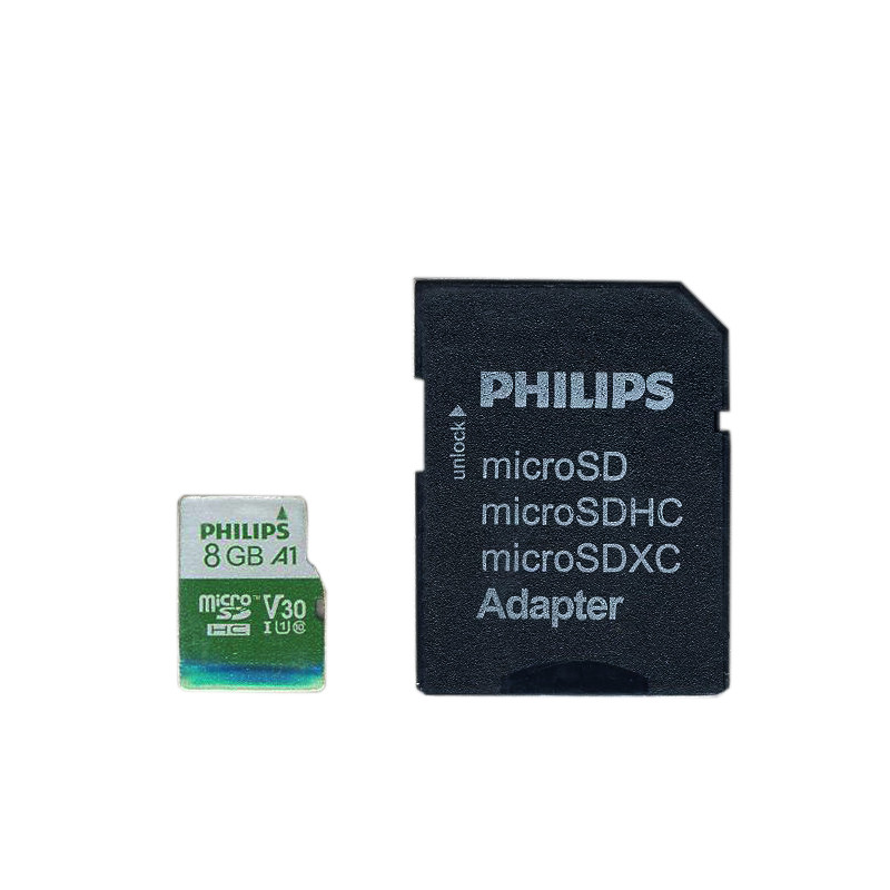 کارت حافظه MicroSDHC فیلیپس مدل Ultra Speed کلاس 10 استاندارد UHS-I U1 سرعت 80MBps ظرفیت 8 گیگابایت به همراه آداپتور