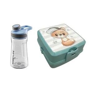 ست ظرف غذا و قمقمه کودک هوبی لایف مدل Dude کد 061199