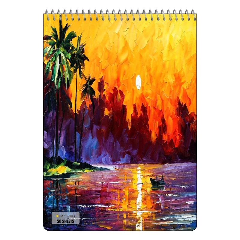 دفتر نقاشی 50 برگ سیمی کارنیکا طرح نقاشی های آبرنگی Watercolor Paintings کد 52462
