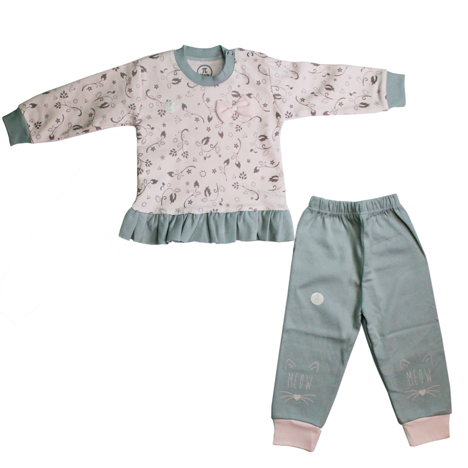 ست تونیک و شلوار نوزادی مدل Cat