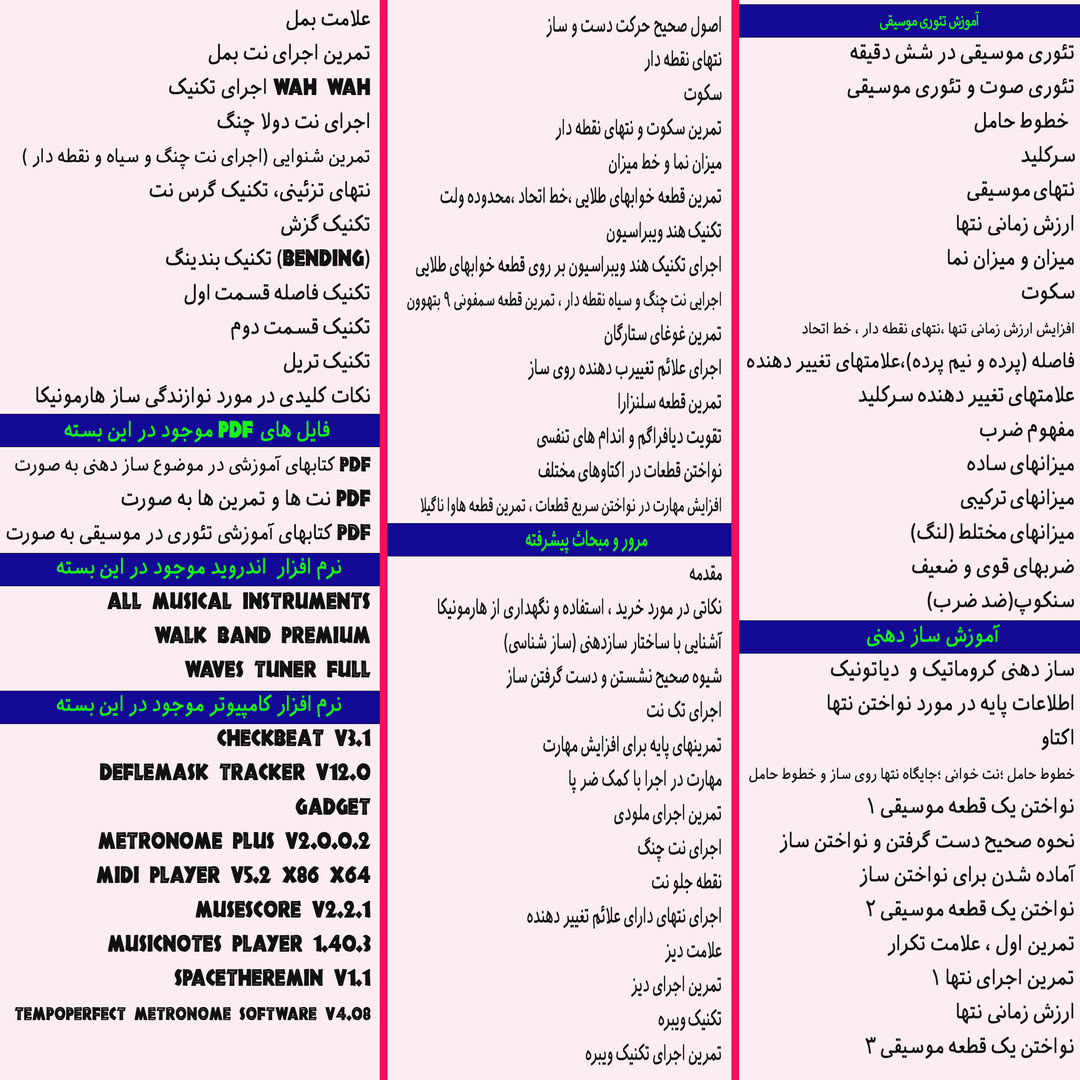 نرم افزار آموزش موسیقی تنبور نشر اطلس آبی به همراه نرم افزار آموزش موسیقی هارمونیکا نشر اطلس آبی نرم افزار آموزش موسیقی تنبور نشر اطلس آبی به همراه نرم افزار آموزش موسیقی هارمونیکا نشر اطلس آبی