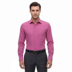 پیراهن مردانه آستین بلند جعبه ای ساده جیب دار نخی آرمینکو مناسب برای اداری - مجلسی - مهمانی و روزمره کد 21076
