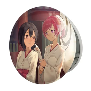 آینه جیبی خندالو طرح یازاوا و نیشیکینو انیمه مادوکا مجیکا Madoka Magica مدل تاشو کد 18411