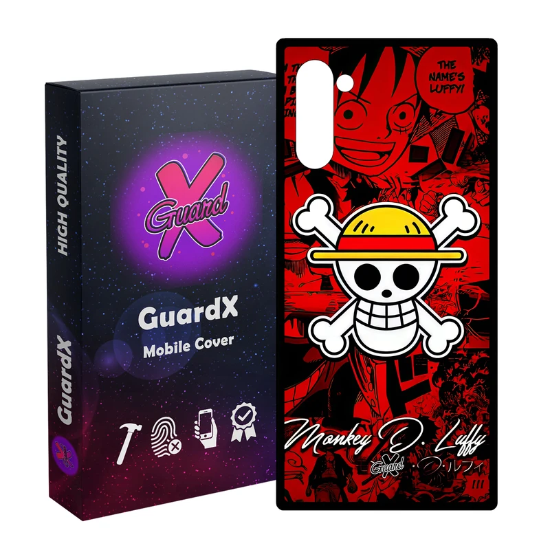 کاور گارد ایکس طرح لوفی انیمه مدل Glass10590 مناسب برای گوشی موبایل سامسونگ Galaxy Note 10