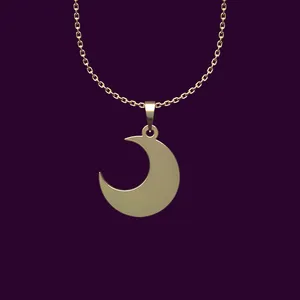 گردنبند طلا 18 عیار زنانه مدوپد مدل ماه کد OO2-1-1051