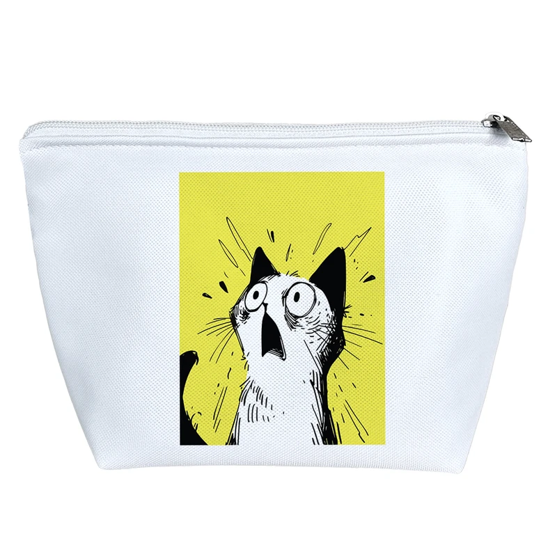 کیف لوازم آرایش دخترانه خندالو مدل گربه ترسیده کد 8598